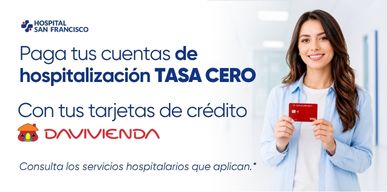 Tasa 0 con tarjetas de crédito Davivienda.